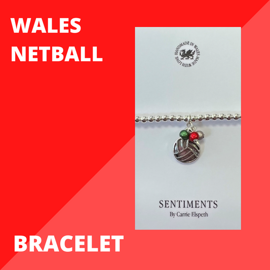 Wales Netball x Carrie Elspeth Netball Collaboration Bracelet