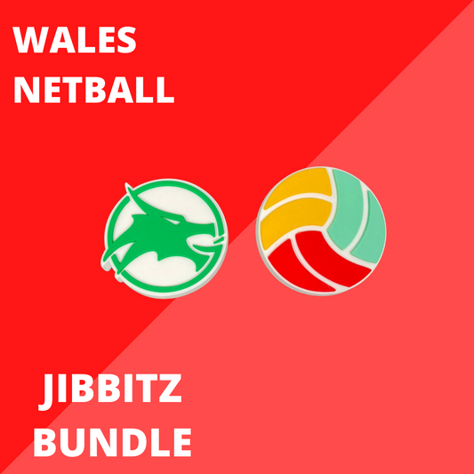 Wales Netball & Cardiff Dragons Croc Charm Bundle